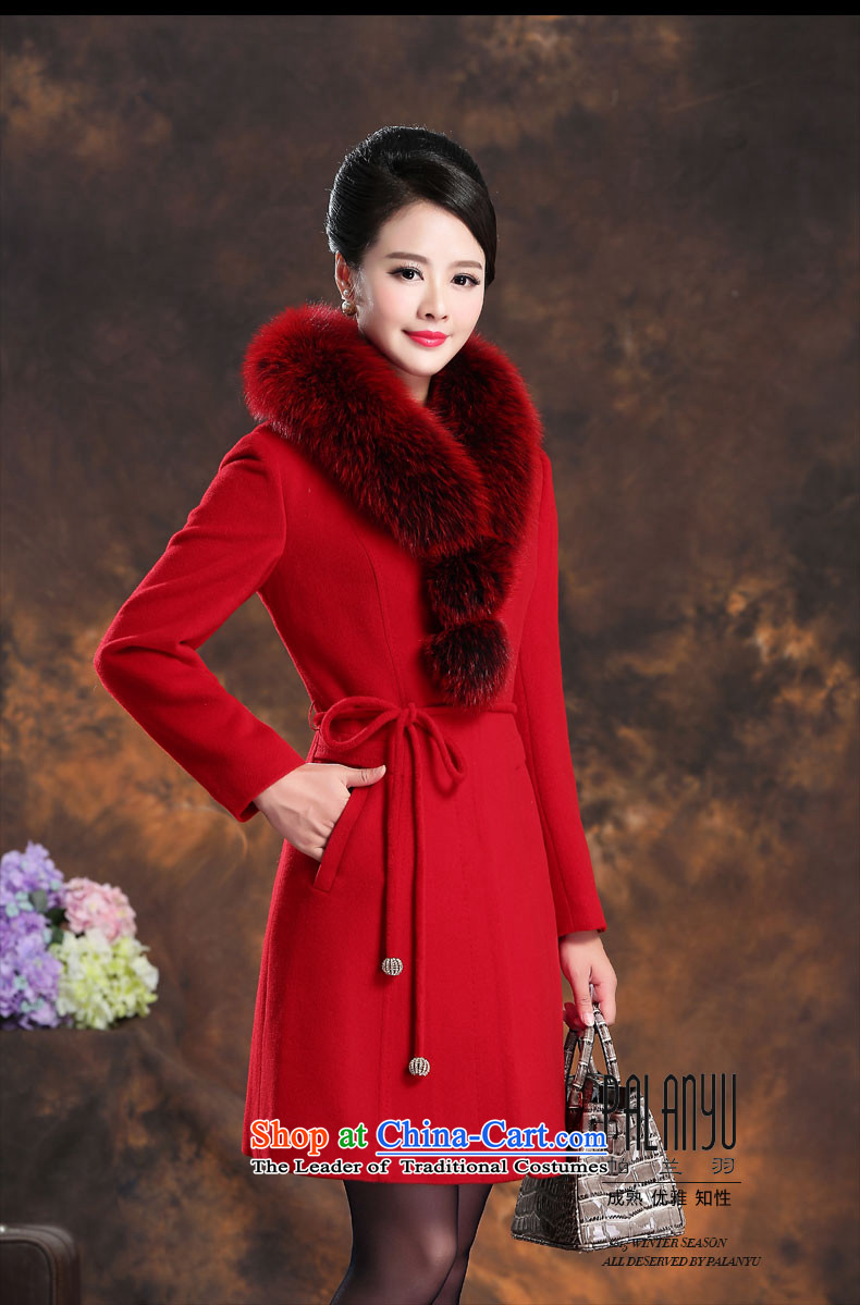 Palun Yu really high-end Fox Washable Wool velvet cloak gross women 2015 winter new ultra-Nagymaros jacket? gross collar woolen coat temperament in Sau San long H848 large red XL Photo, prices, brand platters! The elections are supplied in the national character of distribution, so action, buy now enjoy more preferential! As soon as possible.