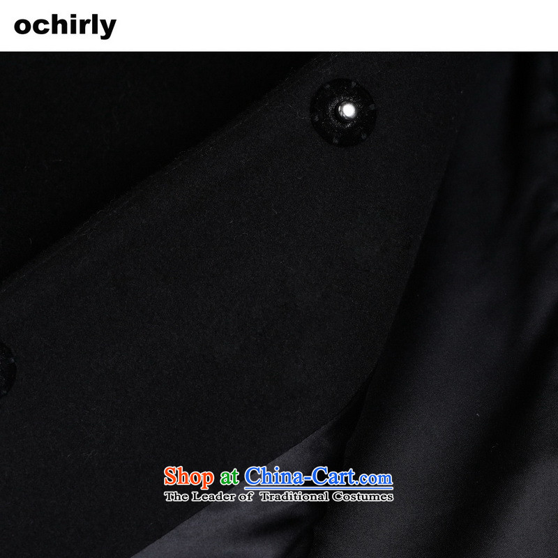 When the Euro 2015 Power ochirly new female flowers in the autumn boxed long-wool? jacket auricle 1153342750 Black L(170/92a), Europe, 090 (ochirly) , , , shopping on the Internet