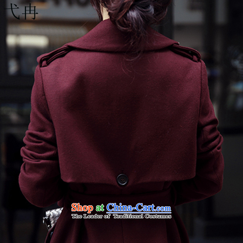 Cruise in the Advanced 2015 winter coats women? Boxed new women's autumn, Korean long thin video   Gross Y244 female jacket coat? deep red wine to      enjoy more...., L, online shopping
