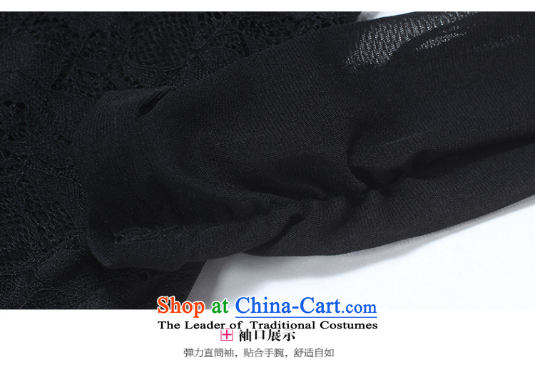 The former Yugoslavia Li Sau 2015 autumn large new mount female comfortable round-neck collar lei silk fabric wild forming the Netherlands Netherlands 0099 lace female black 3XL picture, prices, brand platters! The elections are supplied in the national character of distribution, so action, buy now enjoy more preferential! As soon as possible.