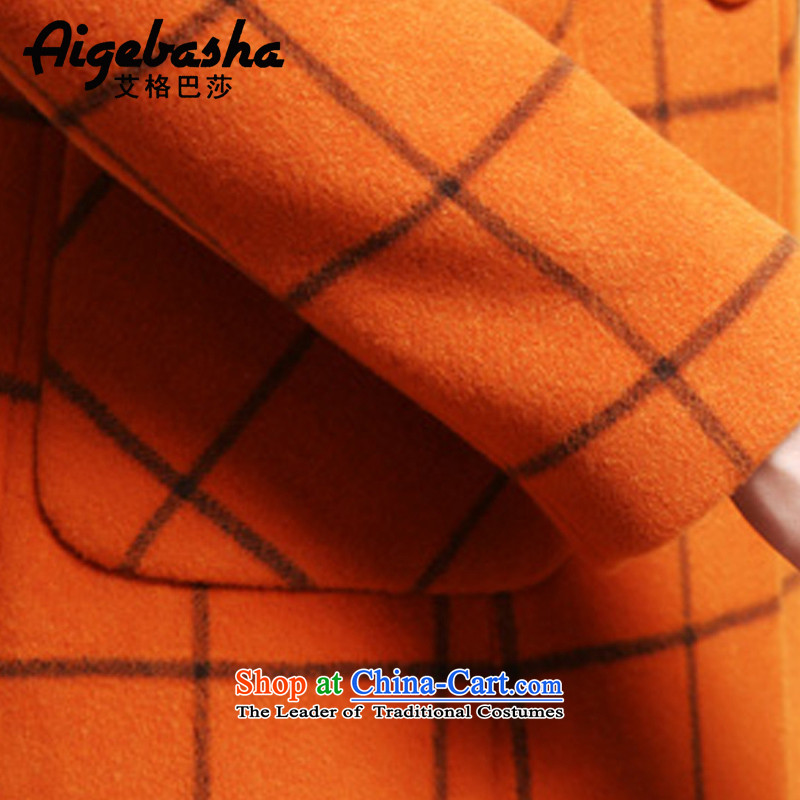 The Basha 2015 autumn and winter new larger thick and long for Gross Gross? a wool coat female jacket A8088 ORANGE XL, the Basha , , , shopping on the Internet