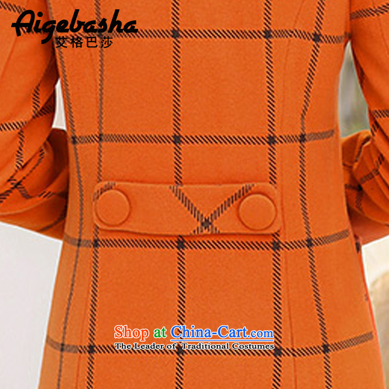 The Basha 2015 autumn and winter new larger thick and long for Gross Gross? a wool coat female jacket A8088 ORANGE XL, the Basha , , , shopping on the Internet