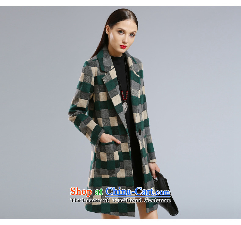 Xuan ina 2015 autumn and winter new products a wool coat girl in Sau San long Korean Sleek and versatile latticed gross flows of female JXYL8578 coat? green tartan M picture, prices, brand platters! The elections are supplied in the national character of distribution, so action, buy now enjoy more preferential! As soon as possible.