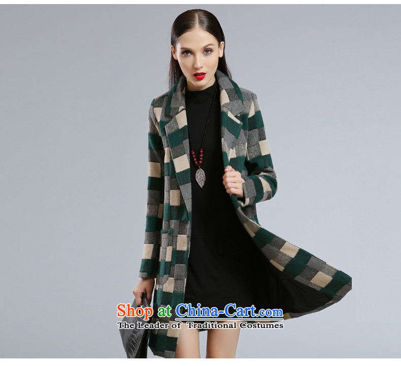 Xuan ina 2015 autumn and winter new products a wool coat girl in Sau San long Korean Sleek and versatile latticed gross flows of female JXYL8578 coat? green tartan M picture, prices, brand platters! The elections are supplied in the national character of distribution, so action, buy now enjoy more preferential! As soon as possible.