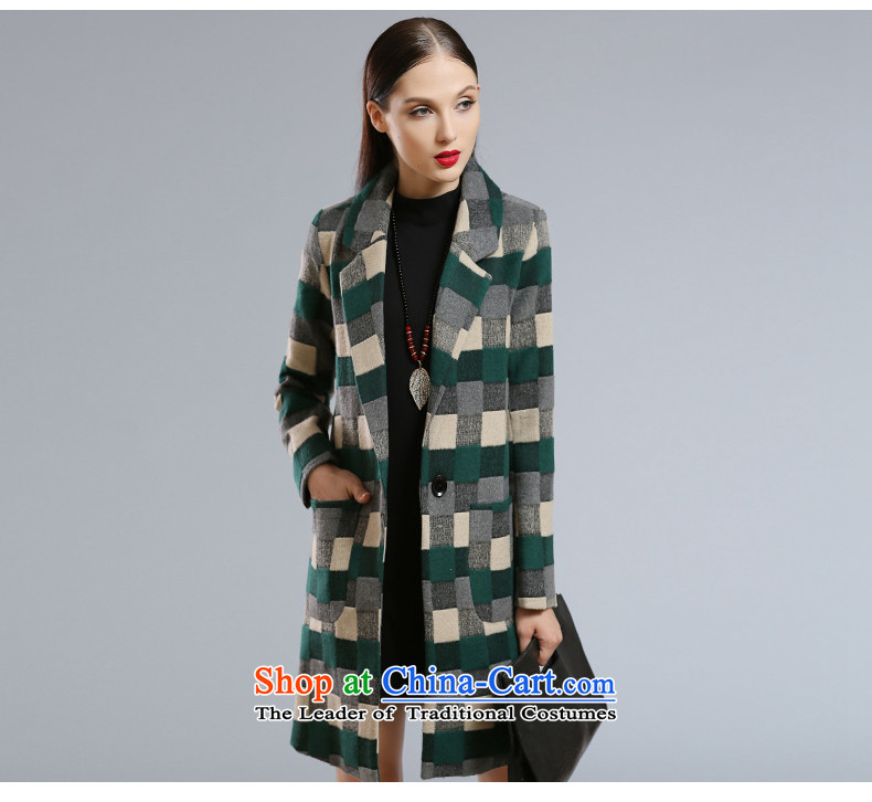 Xuan ina 2015 autumn and winter new products a wool coat girl in Sau San long Korean Sleek and versatile latticed gross flows of female JXYL8578 coat? green tartan M picture, prices, brand platters! The elections are supplied in the national character of distribution, so action, buy now enjoy more preferential! As soon as possible.