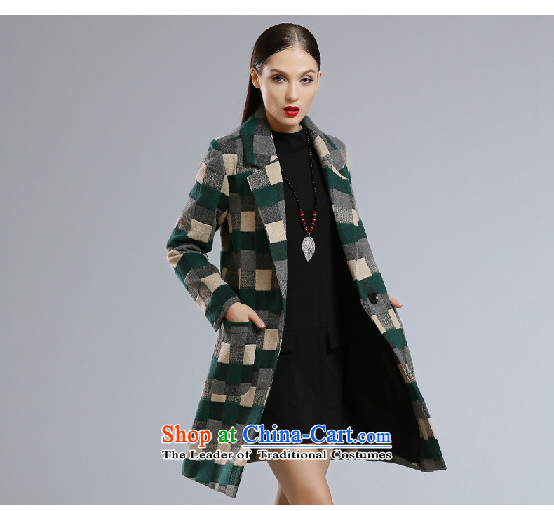 Xuan ina 2015 autumn and winter new products a wool coat girl in Sau San long Korean Sleek and versatile latticed gross flows of female JXYL8578 coat? green tartan M picture, prices, brand platters! The elections are supplied in the national character of distribution, so action, buy now enjoy more preferential! As soon as possible.