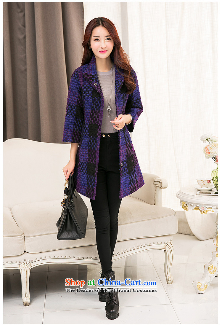  Ms. Chong Wook 2015 Autumn boutique luxury and elegance with quality female autumn and winter viewed the new medium to long term, latticed gross coats navy? M picture, prices, brand platters! The elections are supplied in the national character of distribution, so action, buy now enjoy more preferential! As soon as possible.