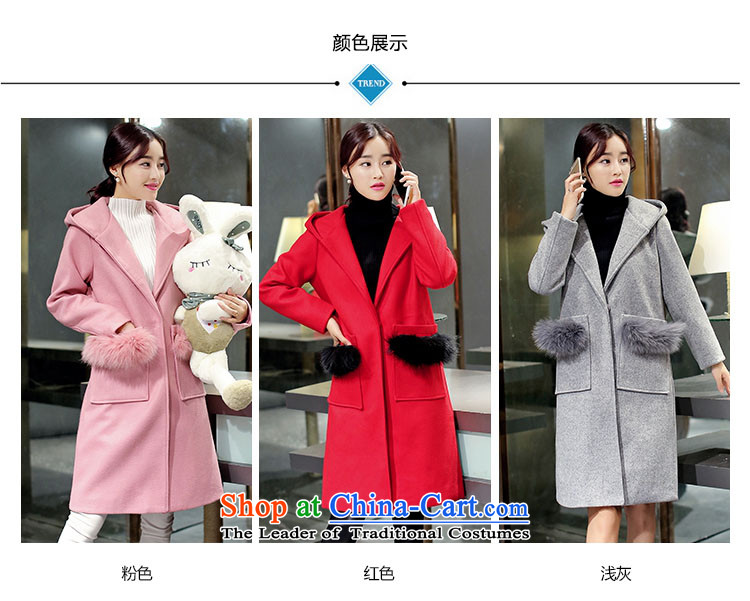 Morcar Connie snow 2015 autumn and winter female Korean version of the new liberal larger gross? With cap really campaign jacket sub gross? coats that long pink M picture, prices, brand platters! The elections are supplied in the national character of distribution, so action, buy now enjoy more preferential! As soon as possible.