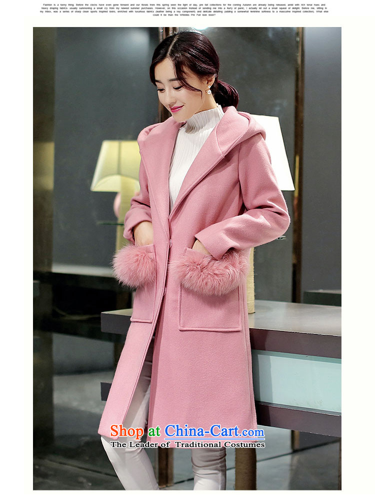Morcar Connie snow 2015 autumn and winter female Korean version of the new liberal larger gross? With cap really campaign jacket sub gross? coats that long pink M picture, prices, brand platters! The elections are supplied in the national character of distribution, so action, buy now enjoy more preferential! As soon as possible.