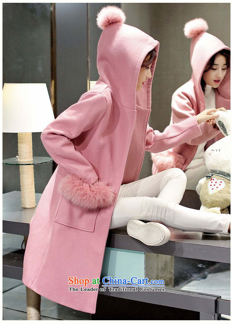 Morcar Connie snow 2015 autumn and winter female Korean version of the new liberal larger gross? With cap really campaign jacket sub gross? coats that long pink M picture, prices, brand platters! The elections are supplied in the national character of distribution, so action, buy now enjoy more preferential! As soon as possible.