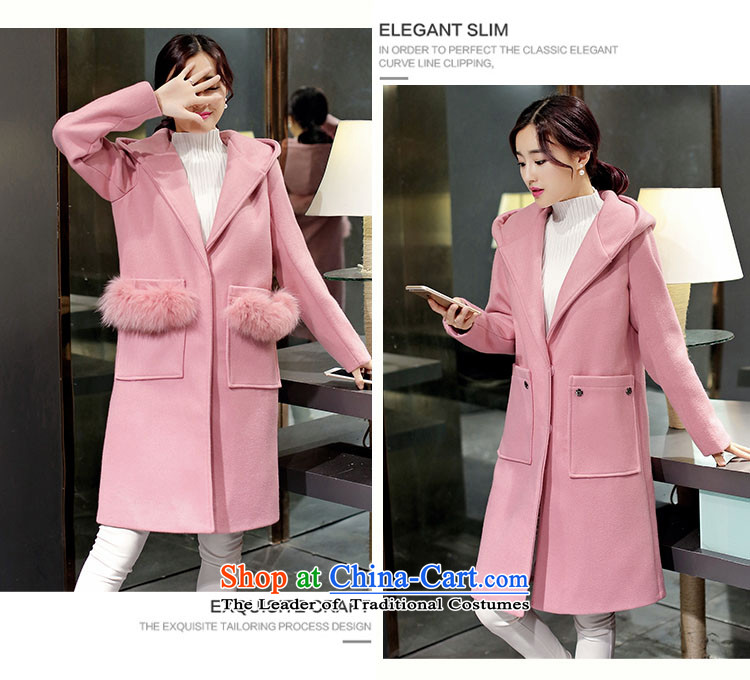 Morcar Connie snow 2015 autumn and winter female Korean version of the new liberal larger gross? With cap really campaign jacket sub gross? coats that long pink M picture, prices, brand platters! The elections are supplied in the national character of distribution, so action, buy now enjoy more preferential! As soon as possible.