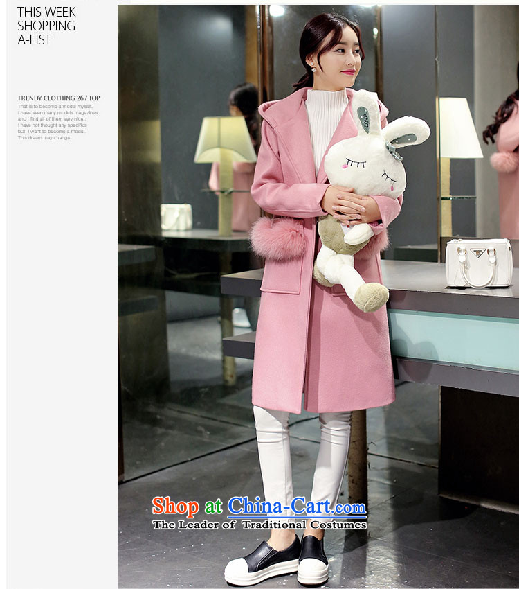 Morcar Connie snow 2015 autumn and winter female Korean version of the new liberal larger gross? With cap really campaign jacket sub gross? coats that long pink M picture, prices, brand platters! The elections are supplied in the national character of distribution, so action, buy now enjoy more preferential! As soon as possible.