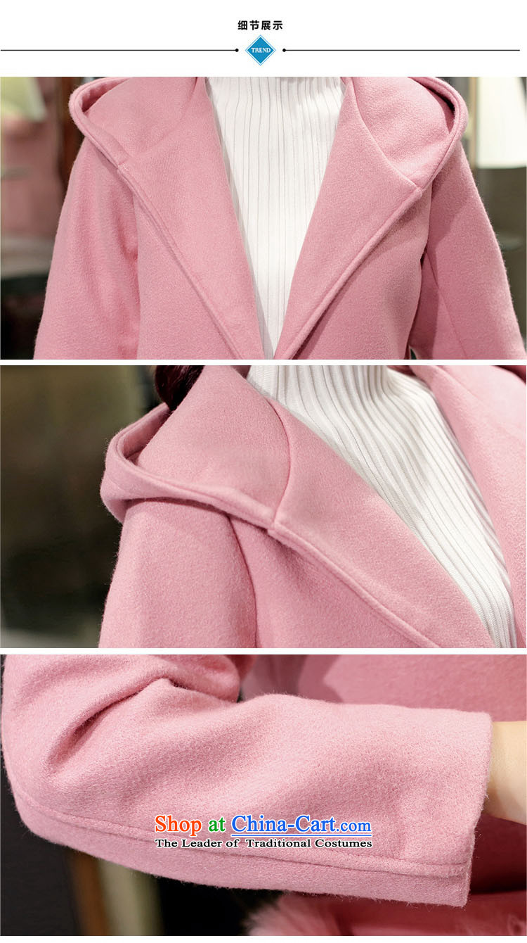 Morcar Connie snow 2015 autumn and winter female Korean version of the new liberal larger gross? With cap really campaign jacket sub gross? coats that long pink M picture, prices, brand platters! The elections are supplied in the national character of distribution, so action, buy now enjoy more preferential! As soon as possible.