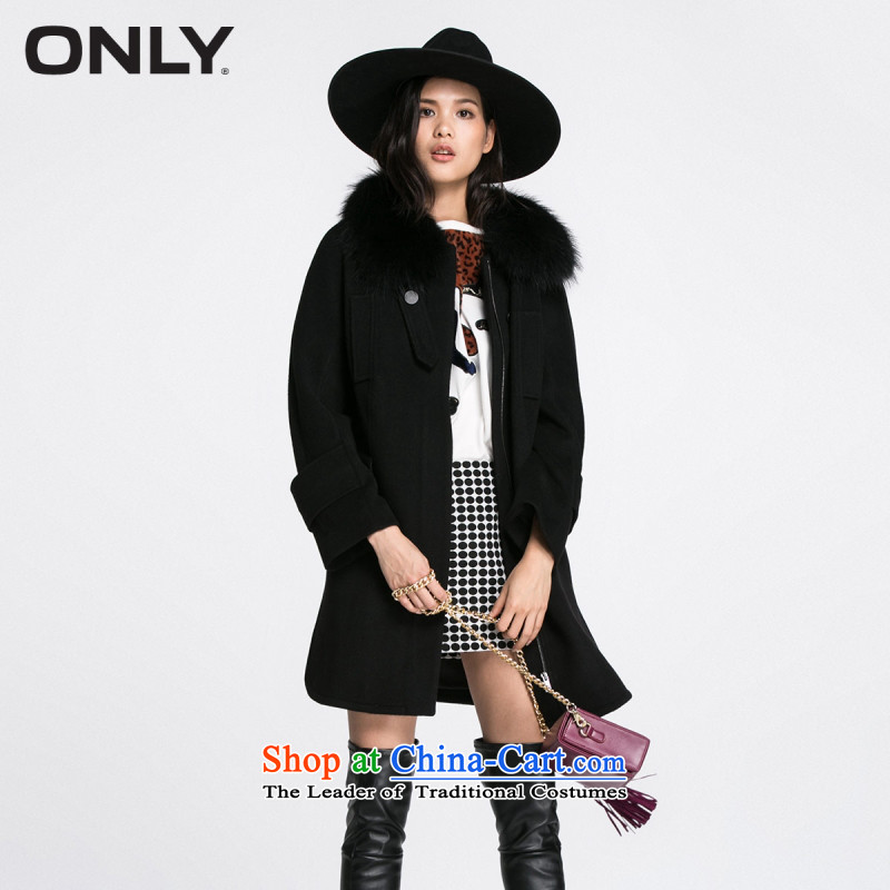 Only2015 winter clothing New removable campaign for the medium to longer term gross sub loose coat female L|11544s001 gross? 010 Black 175_92A_XL