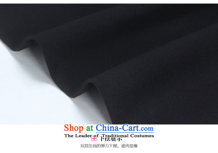 The former Yugoslavia Li Sau 2015 autumn large new mount female elastic round-neck collar chiffon pressure folds of 8 horn cuff dresses 0515 female black 4XL Photo, prices, brand platters! The elections are supplied in the national character of distribution, so action, buy now enjoy more preferential! As soon as possible.