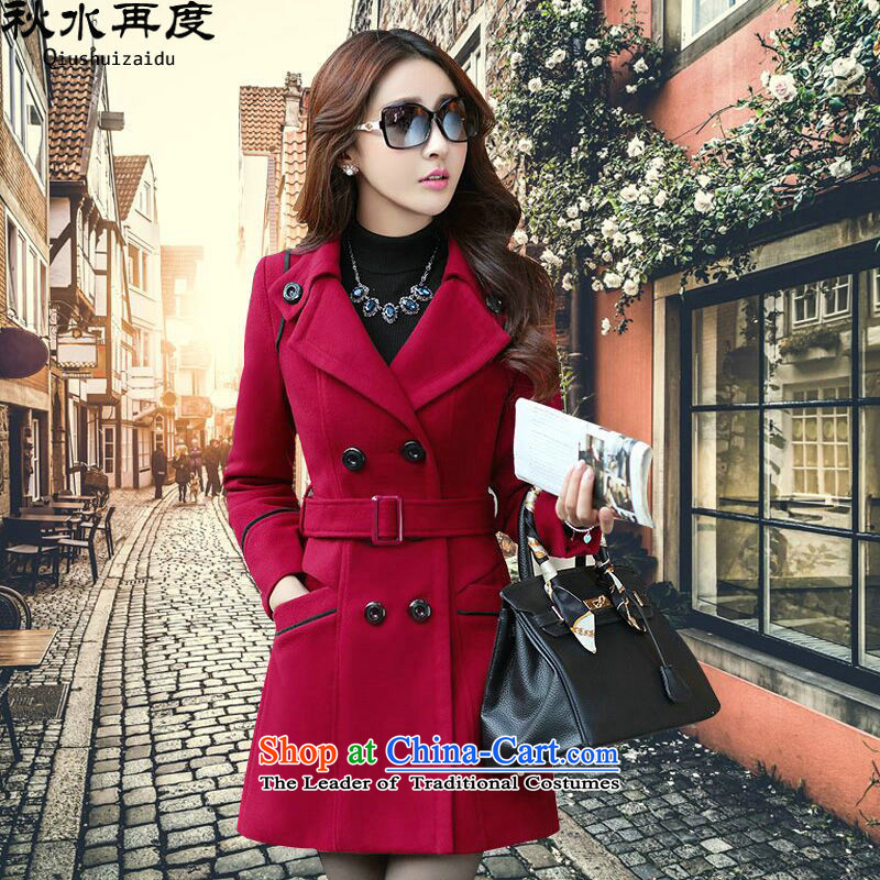 Once again we get gross coats female Korean version 2015 winter decorated in women's medium to long term, in gross? jacket female wine red (110-120 XL), the burden of Swordmakers again , , , shopping on the Internet