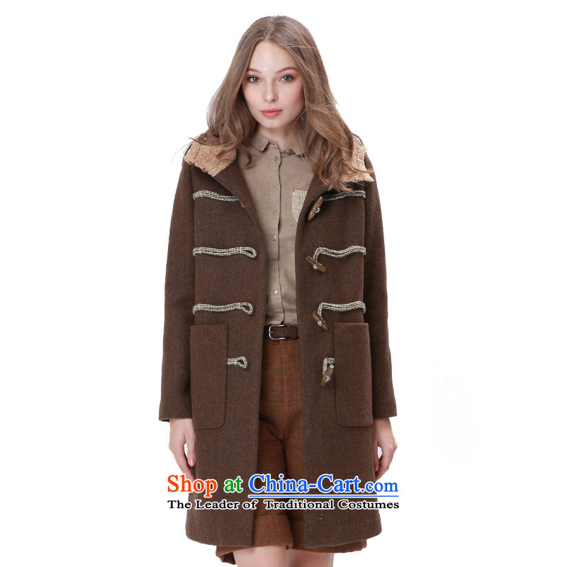 Mystery of the 2015 Winter new products commuter H type is a fisherman detained wool coat female 5DDD0807 gross? brown coffee _C39_ M