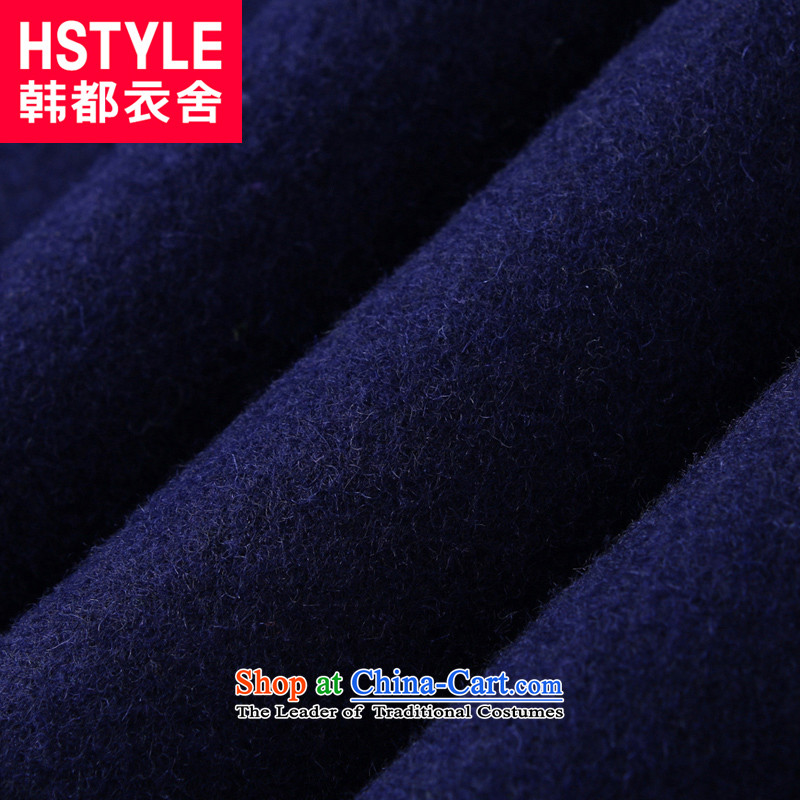 Korea has the Korean version of the Dag Hammarskjöld yi 2015 winter clothing new women's loose video thin lapel in long hair?6 blue jacket NH4636 M, Korea has Yi Homes , , , shopping on the Internet