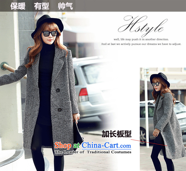 Korea has the Korean version of the Dag Hammarskjöld yi 2015 winter clothing new women's thick tweed Sau San lapel long hair?2 gray jacket OI5046 M picture, prices, brand platters! The elections are supplied in the national character of distribution, so action, buy now enjoy more preferential! As soon as possible.