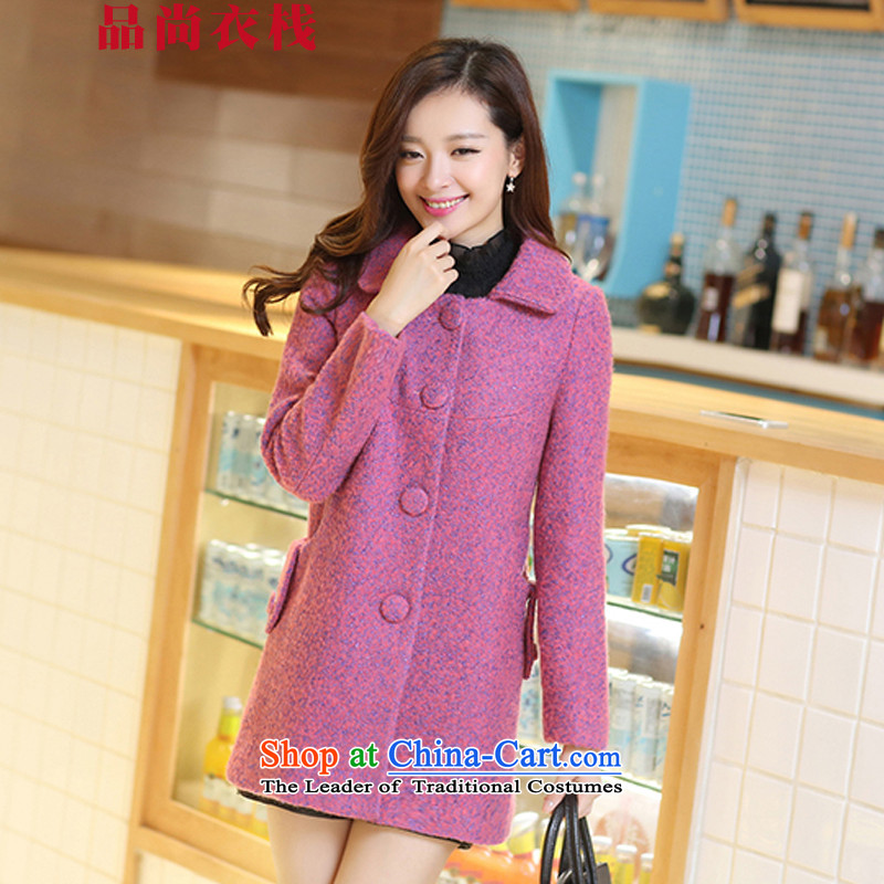 Products are by 2015 autumn and winter clothing stack in the new long coats female PZZS1515 gross? in purple , L, No. Yet Yi stack (PSYZ) , , , shopping on the Internet