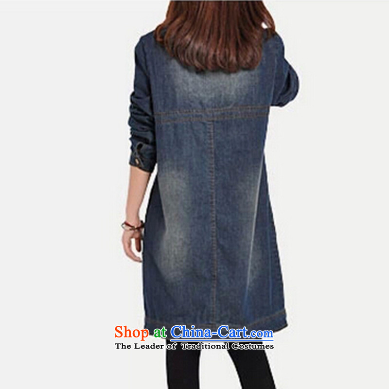 Mr James TIEN Yi Won extra-thick people to increase women's dresses XXXL large 2015 women's expertise in women's video thin, Ms. Niu thick new mm thick blue large XXL 135 to 145 catties can penetrate, Jun Yi Han (JUNYIHAN) , , , shopping on the Internet