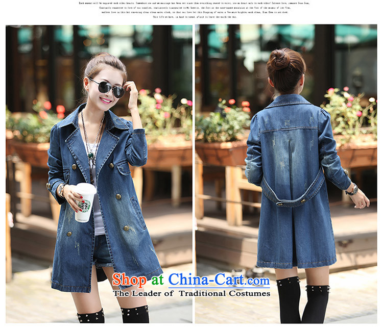 Elisabeth wa concluded large card XXXL ladies casual cowboy windbreaker jacket to increase female autumn and winter female fat girl who graphics thin, XL LADIES CARDIGAN blue large XL 130 to 145 catties can penetrate picture, prices, brand platters! The elections are supplied in the national character of distribution, so action, buy now enjoy more preferential! As soon as possible.