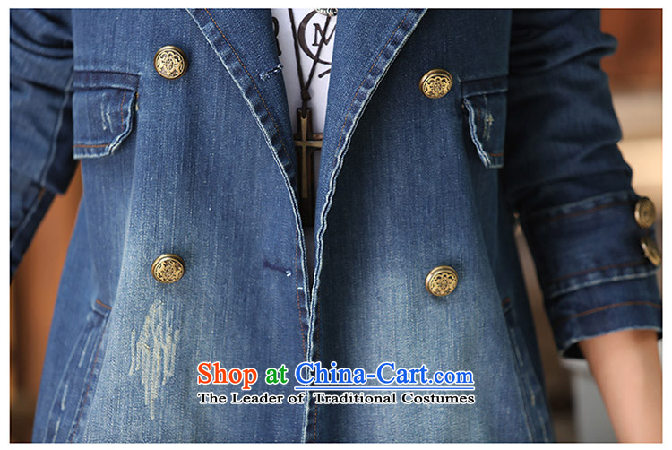 Elisabeth wa concluded large card XXXL ladies casual cowboy windbreaker jacket to increase female autumn and winter female fat girl who graphics thin, XL LADIES CARDIGAN blue large XL 130 to 145 catties can penetrate picture, prices, brand platters! The elections are supplied in the national character of distribution, so action, buy now enjoy more preferential! As soon as possible.