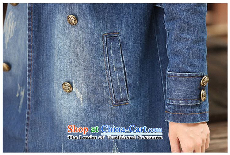 Elisabeth wa concluded large card XXXL ladies casual cowboy windbreaker jacket to increase female autumn and winter female fat girl who graphics thin, XL LADIES CARDIGAN blue large XL 130 to 145 catties can penetrate picture, prices, brand platters! The elections are supplied in the national character of distribution, so action, buy now enjoy more preferential! As soon as possible.