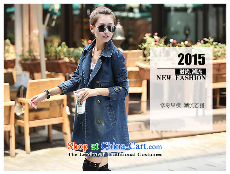 Elisabeth wa concluded large card XXXL ladies casual cowboy windbreaker jacket to increase female autumn and winter female fat girl who graphics thin, XL LADIES CARDIGAN blue large XL 130 to 145 catties can penetrate picture, prices, brand platters! The elections are supplied in the national character of distribution, so action, buy now enjoy more preferential! As soon as possible.