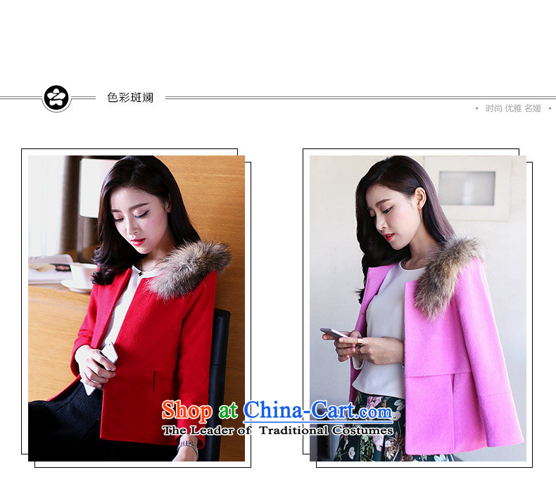 Min-2015 autumn and winter new stylish short of the amount of the Jurchen people gross for coat? wild red jacket small Sau San XL Photo, prices, brand platters! The elections are supplied in the national character of distribution, so action, buy now enjoy more preferential! As soon as possible.