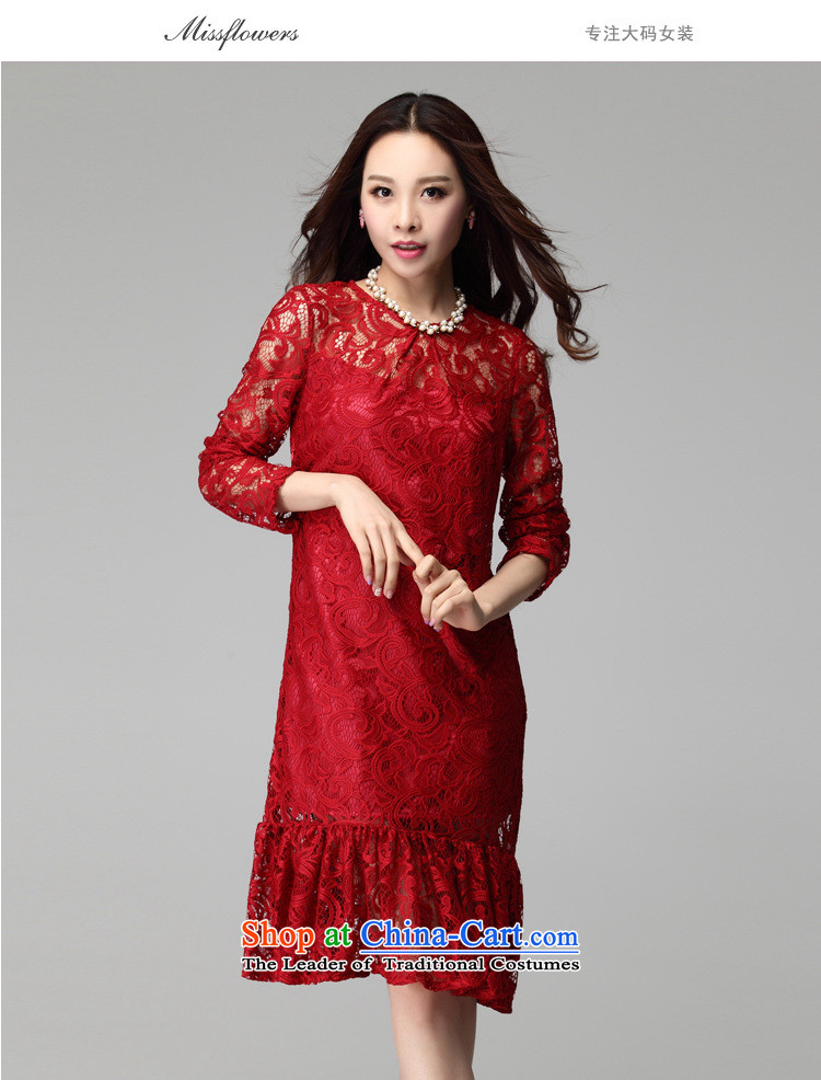 Indulge large long-sleeved blouses and lace dresses Korean version installed on thin mm autumn new billowy flounces and bows service pack Black XXXL picture, prices, brand platters! The elections are supplied in the national character of distribution, so action, buy now enjoy more preferential! As soon as possible.