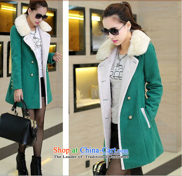 In accordance with the Korean homes? female jacket coat Hair Fall/Winter Collections new Korean knocked color thick hair for long Sau San, a wool coat female H520 navy L picture, prices, brand platters! The elections are supplied in the national character of distribution, so action, buy now enjoy more preferential! As soon as possible.