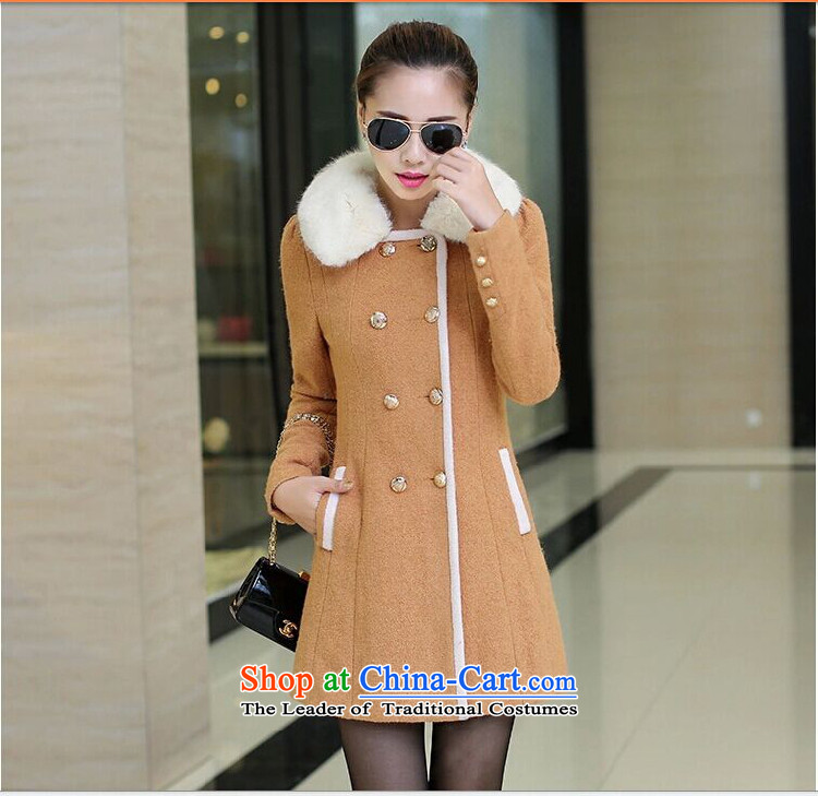 In accordance with the Korean homes? female jacket coat Hair Fall/Winter Collections new Korean knocked color thick hair for long Sau San, a wool coat female H520 navy L picture, prices, brand platters! The elections are supplied in the national character of distribution, so action, buy now enjoy more preferential! As soon as possible.