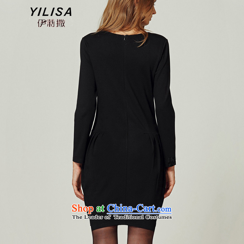 Elizabeth sub-XL to Europe and the women's dresses 200 catties thick mm Fall/Winter Collections forming the dresses temperament loose video thin A sub-skirt 823 Black 3XL 145-165 recommended weight, Elizabeth YILISA (sub-) , , , shopping on the Internet