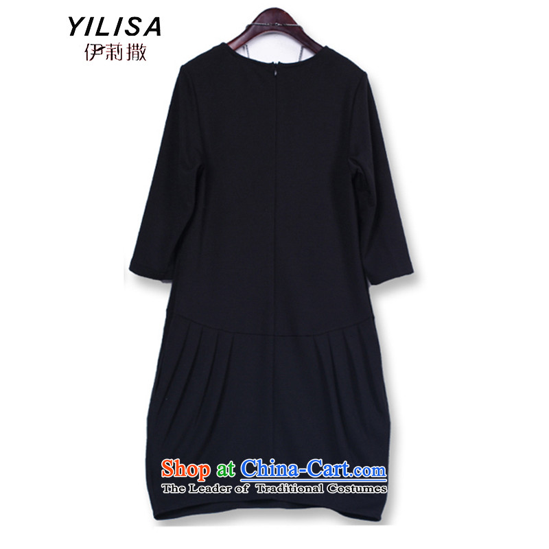 Elizabeth sub-XL to Europe and the women's dresses 200 catties thick mm Fall/Winter Collections forming the dresses temperament loose video thin A sub-skirt 823 Black 3XL 145-165 recommended weight, Elizabeth YILISA (sub-) , , , shopping on the Internet
