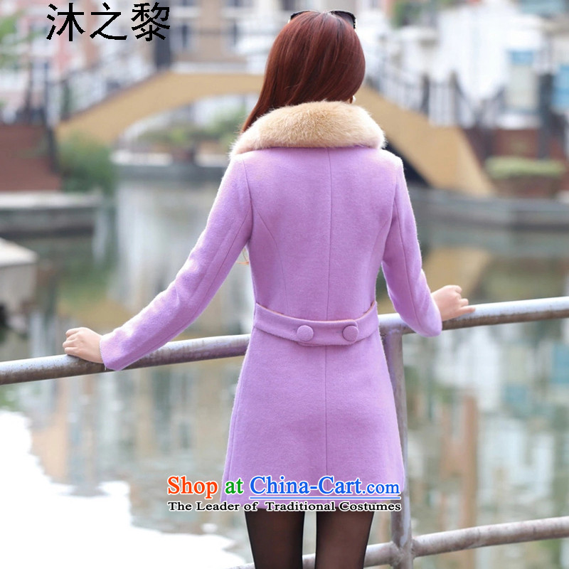 Bathing in the autumn and winter of 2015, Lai New) long hair? larger female jackets 8905  XL, foot massage of red Lai , , , shopping on the Internet