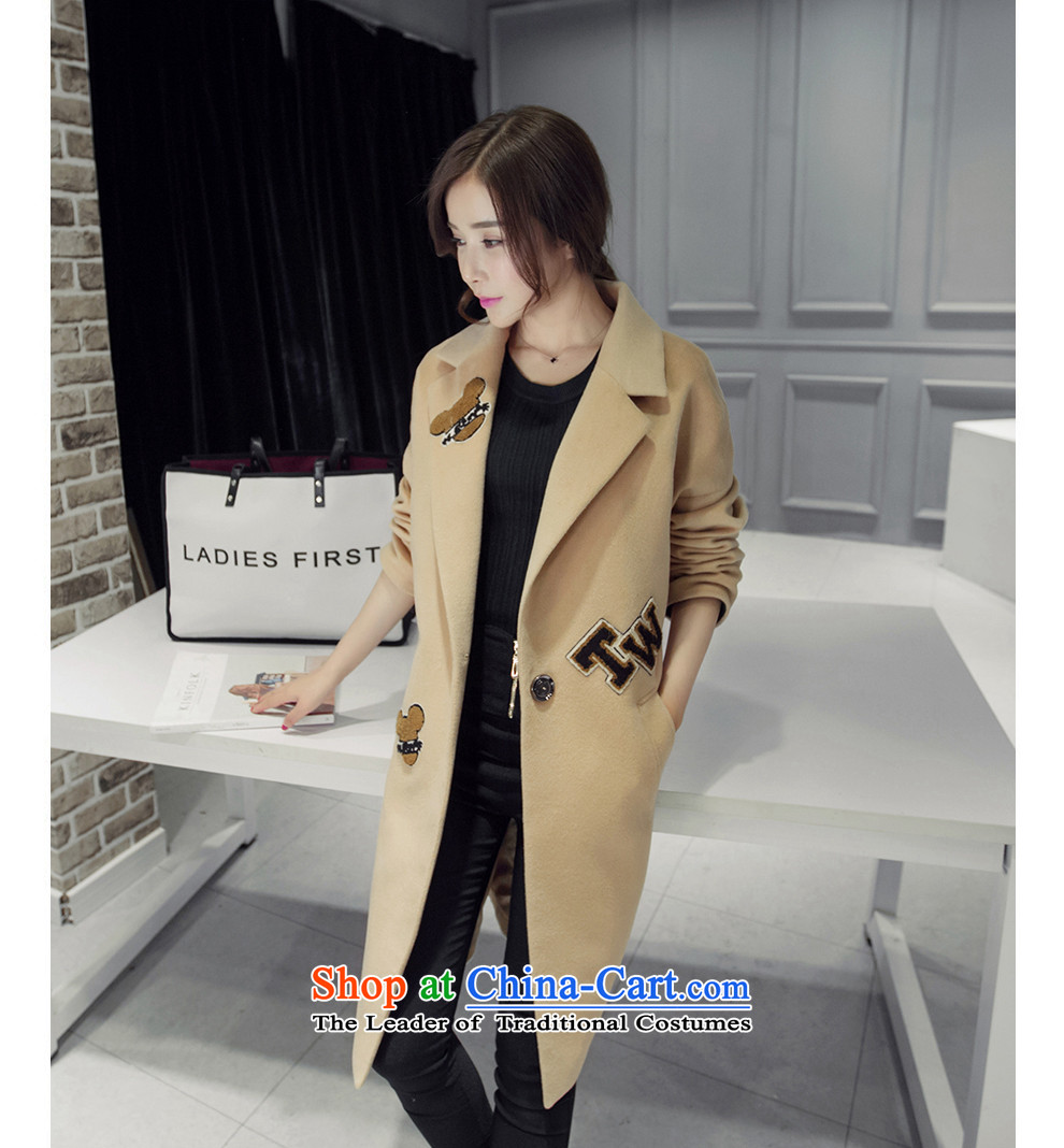 In the long hair of Korea? coats female version wool 2015 autumn and winter female new thick?? The large relaxd casual video thin horny-Sau San Mao jacket (thick plus? cotton, light gray) M=108 catty-120 catty picture, prices, brand platters! The elections are supplied in the national character of distribution, so action, buy now enjoy more preferential! As soon as possible.