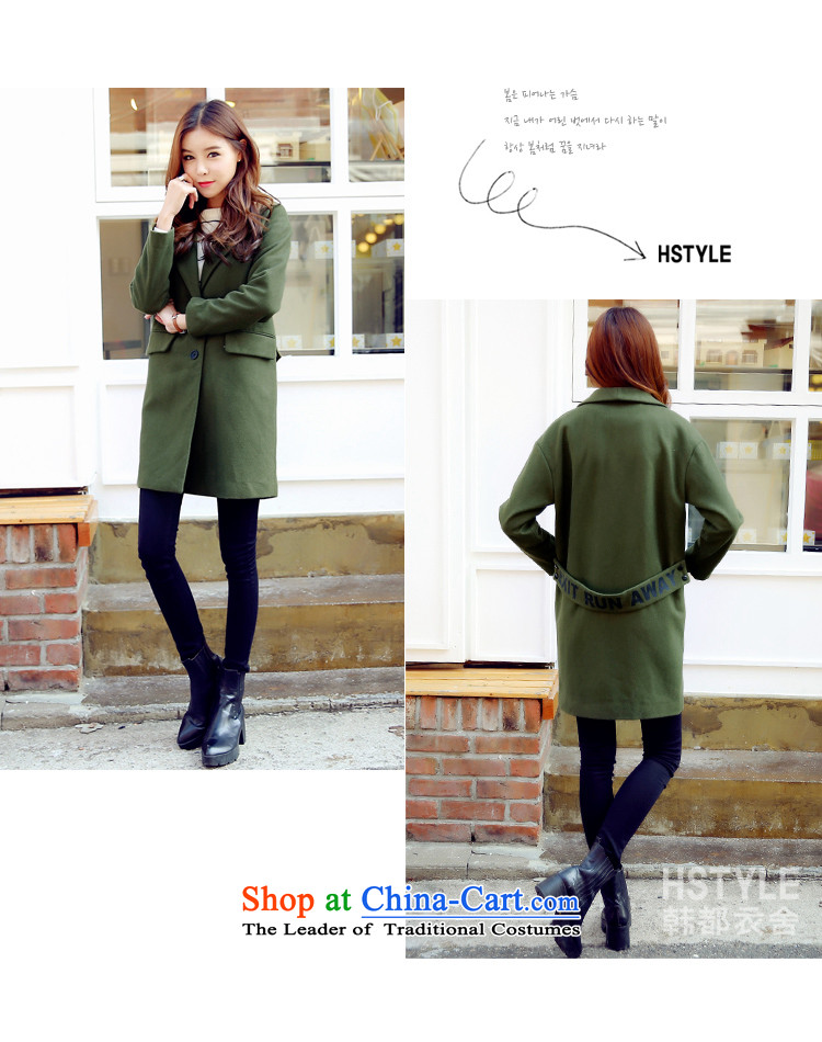 Korea has the Korean version of the Dag Hammarskjöld yi 2015 winter clothing new women's solid color graphics in long loose thin coat AA4312 gross?2) Olive Green S picture, prices, brand platters! The elections are supplied in the national character of distribution, so action, buy now enjoy more preferential! As soon as possible.