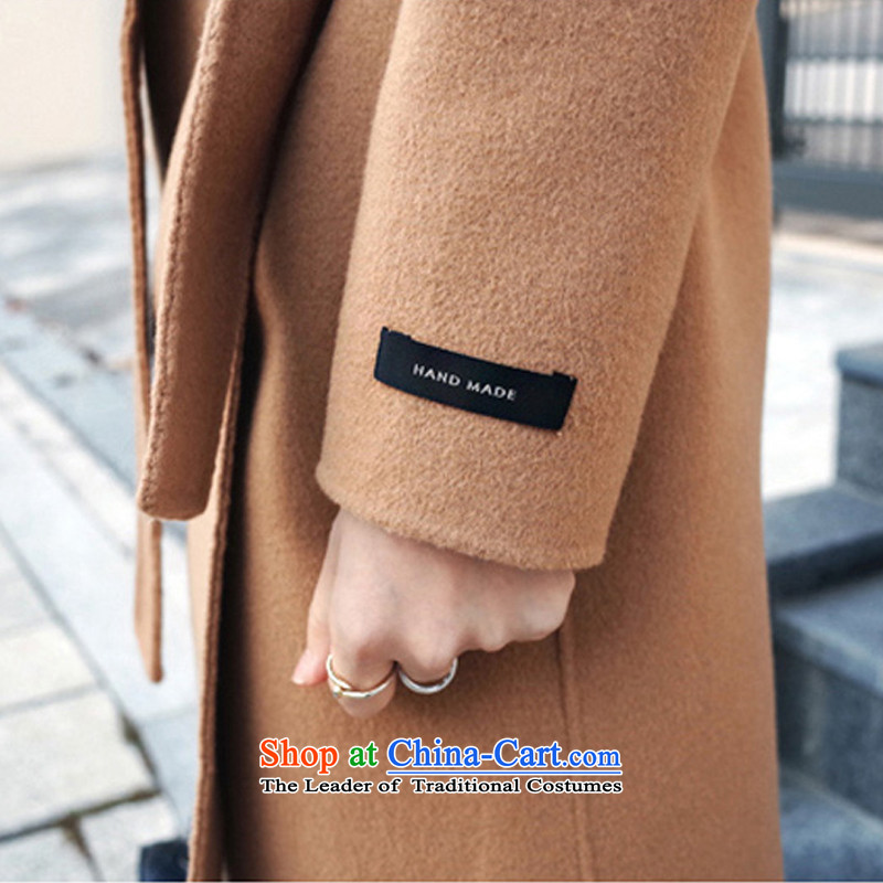 Tie-wool coat female jacket won? Edition cashmere windbreaker, long winter 2015 new black S, Mazar-e-family shopping on the Internet has been pressed.