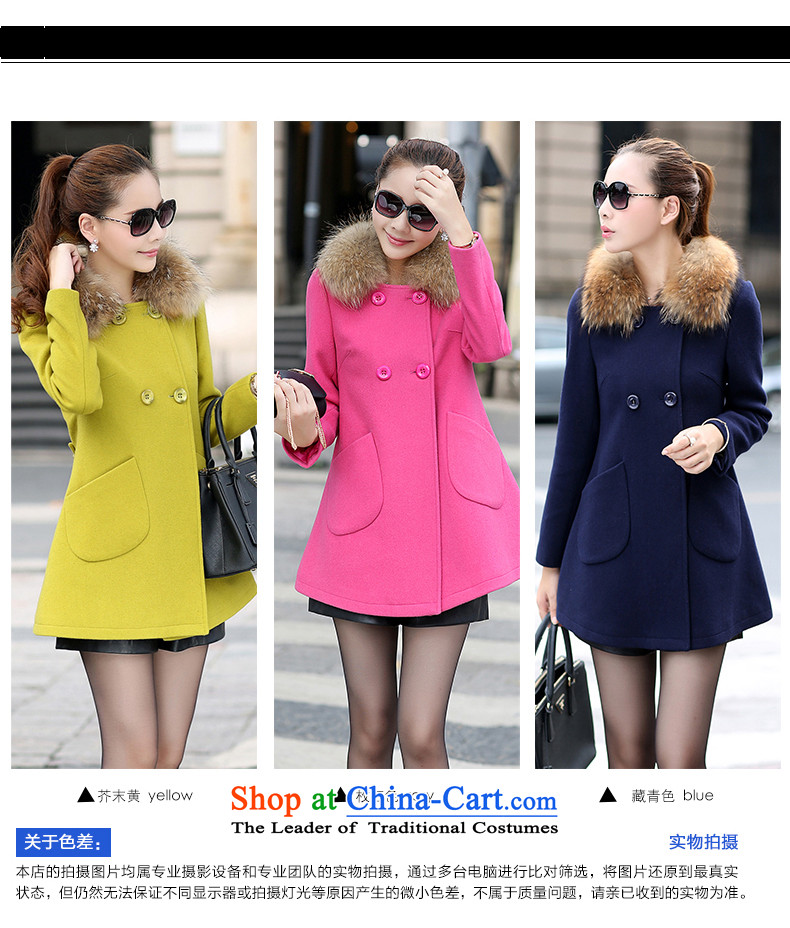 Charlene Choi Lin 2015 autumn and winter new larger female graphics thin coat in the female long?) jacket coat? female gross Y135 LEMON YELLOW XL Photo, prices, brand platters! The elections are supplied in the national character of distribution, so action, buy now enjoy more preferential! As soon as possible.