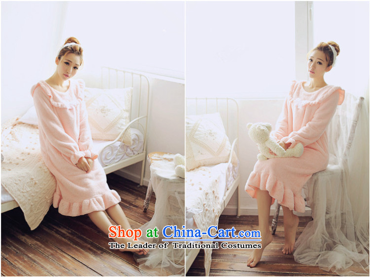 3 Doam autumn and winter 2015 large ladies casual relaxd casual long-sleeved billowy flounces Shu lint bathrobe S6130 Bubblegum Pink color pictures, prices, 3XL brand platters! The elections are supplied in the national character of distribution, so action, buy now enjoy more preferential! As soon as possible.