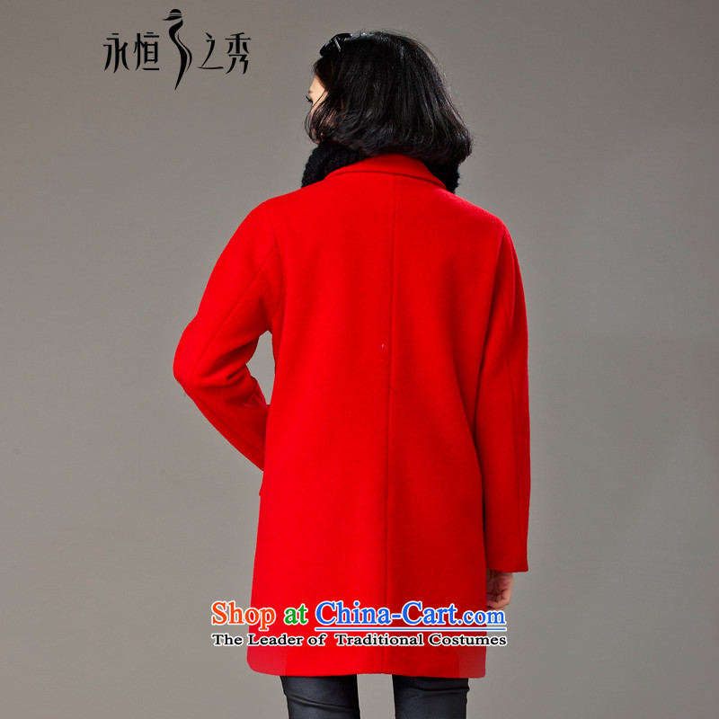 The Eternal Soo-to increase women's code gross? 2015 winter coats thick MM sister autumn and winter in Korean long thick, Hin thin 2 catties red jacket 4XL, Ms. eternal Soo , , , shopping on the Internet