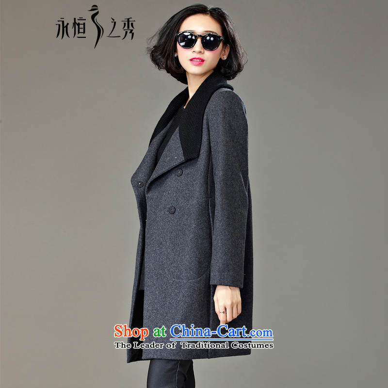 The Eternal Soo-to increase women's code gross? 2015 winter coats of new products on the Korean version of SISTER mm thick, Hin thin, long coats Ms. gross? eternal 4XL, gray coat-soo , , , shopping on the Internet