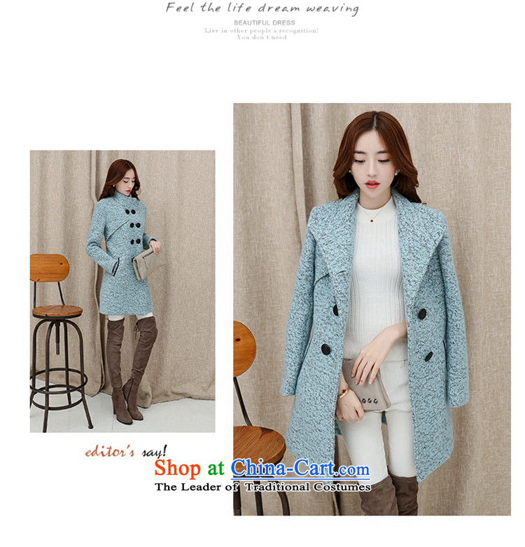  Load the autumn 2015 has sin new Korean citizenry video thin stylish and simple gross coats female pale blue?    L picture, prices, brand platters! The elections are supplied in the national character of distribution, so action, buy now enjoy more preferential! As soon as possible.