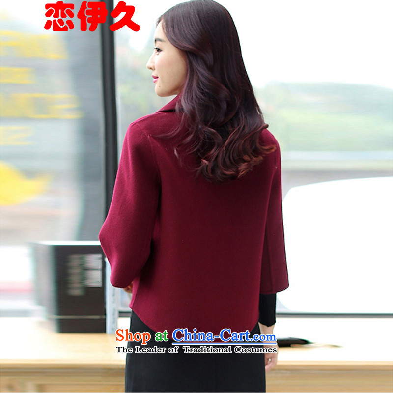 The land of the long-awaited 2015 Winter Sweater?? jacket coat female Hair Girl temperament short of land of Bordeaux, L, long shopping on the Internet has been pressed.