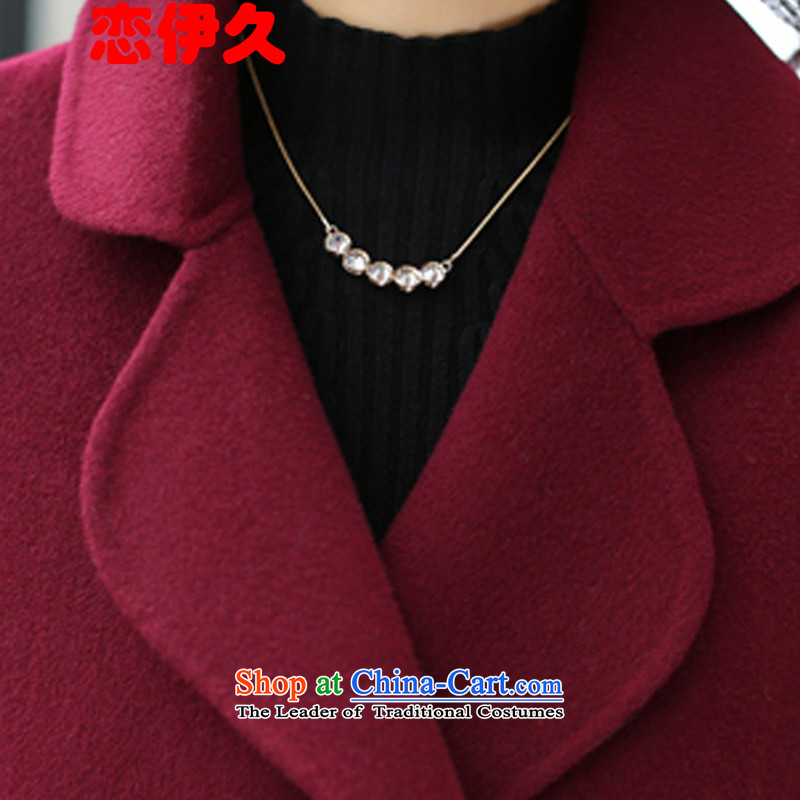 The land of the long-awaited 2015 Winter Sweater?? jacket coat female Hair Girl temperament short of land of Bordeaux, L, long shopping on the Internet has been pressed.