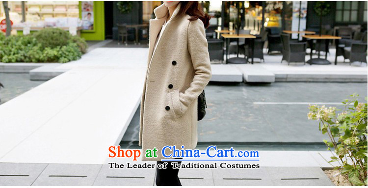 Visit Card gross coats female autumn and winter? 2015 Women's jacket Korean Sau San large thin in the video long wool cashmere overcoat m White L picture, prices, brand platters! The elections are supplied in the national character of distribution, so action, buy now enjoy more preferential! As soon as possible.