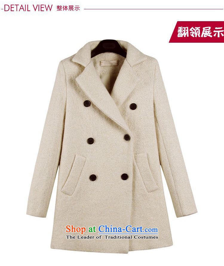 Visit Card gross coats female autumn and winter? 2015 Women's jacket Korean Sau San large thin in the video long wool cashmere overcoat m White L picture, prices, brand platters! The elections are supplied in the national character of distribution, so action, buy now enjoy more preferential! As soon as possible.