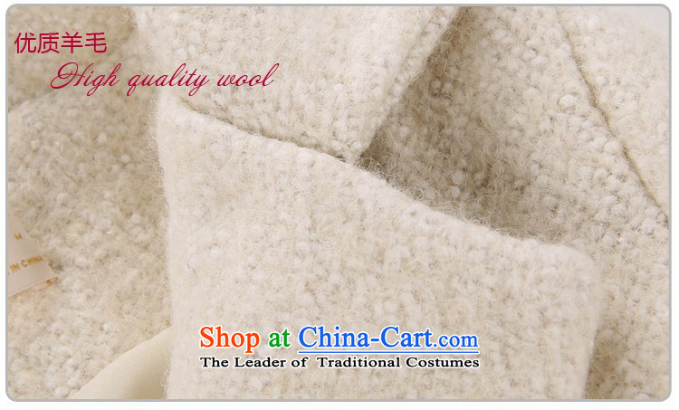 Visit Card gross coats female autumn and winter? 2015 Women's jacket Korean Sau San large thin in the video long wool cashmere overcoat m White L picture, prices, brand platters! The elections are supplied in the national character of distribution, so action, buy now enjoy more preferential! As soon as possible.