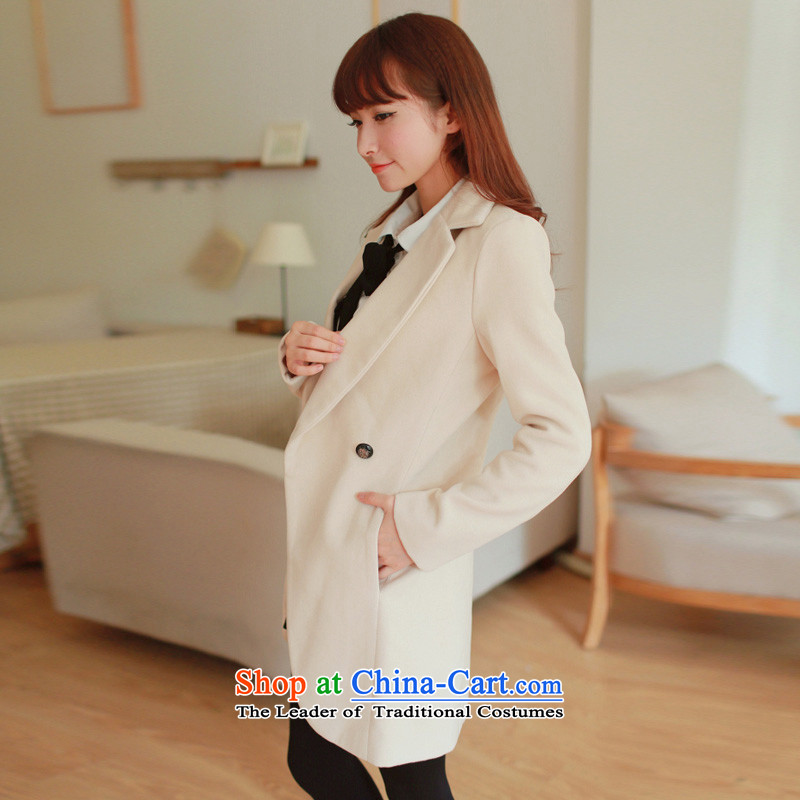 Gross coats women XZOO2015? winter new women in Korean long)? sub-jacket female light khaki m,xzoo,,, shopping on the Internet